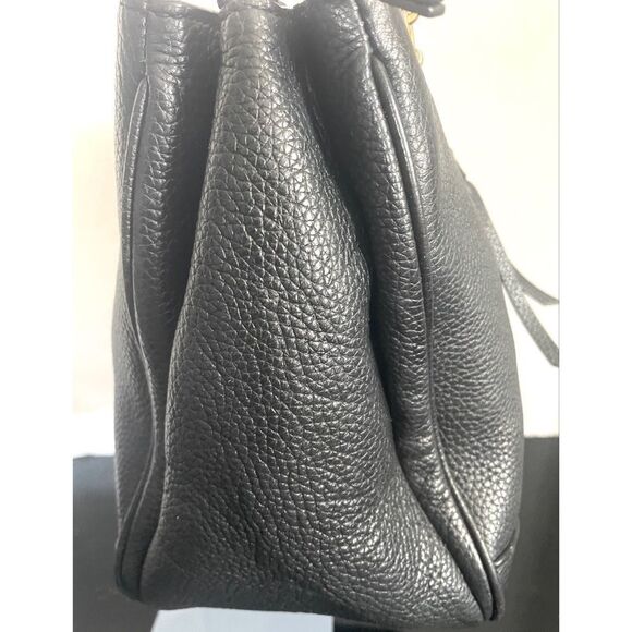 Tory Burch Medium Shoulder Chain Bag Black Leather Handbag with Gold Accents - Picture 8 of 14